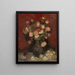 Vase med kinesiske asters og gladioler - Vincent van Gogh — indrammet kunstværk på væggen