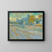 Vue de asylet og Saint-Paul kapellet i Mausole i Saint-Rémy - Vincent van Gogh — indrammet kunstværk på væggen