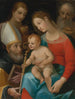 La Vierge à l'Enfant avec les saints Augustin, Jean l'Évangéliste et Joseph - Vincenzo Rustici — visning af kunstværket