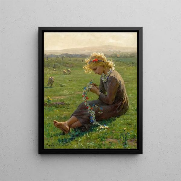 Virginie DemontBreton - Fillette la guirlande de fleurs des champs.webp