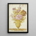 Bouquet de fleurs dans un vase antique - Vittoria Munarini — indrammet kunstværk på væggen