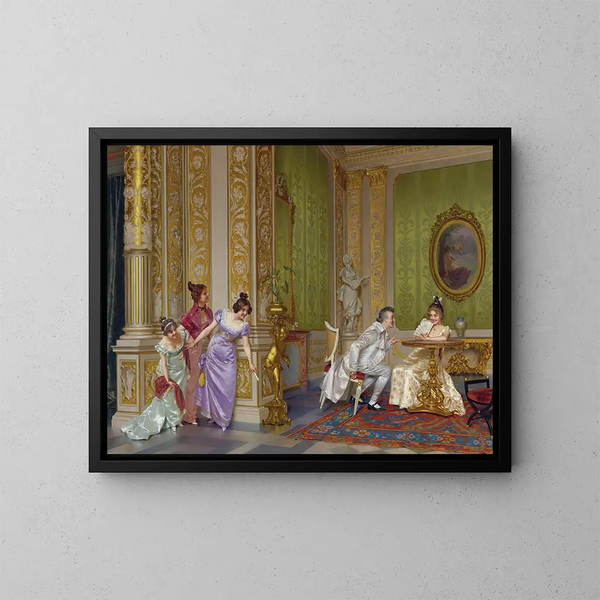 Le public invisible - Vittorio Reggianini — indrammet kunstværk på væggen