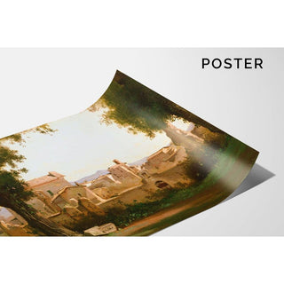 Vue Depuis les Jardins Farnèse, Rome - Jean-Baptiste Camille Corot | Reproduction Tableau Décoration murale affiche copie