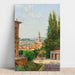 Reproduktion af maleriet Vue du Palazzo Vecchio depuis les jardins de Boboli, Florence - Antonietta Brandeis