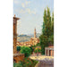 Reproduktion af maleriet Vue du Palazzo Vecchio depuis les jardins de Boboli, Florence - Antonietta Brandeis