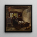 Vue intérieure d'un salon de Uusimaa - Albert Edelfelt — indrammet kunstværk på væggen