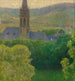 Carl Moll | Maleri Vue sur l'église paroissiale de Heiligenstadt Saint Michel — visning af kunstværket