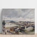 Reproduktion af maleriet af Vue sur le grand pont, Rouen, Pluie - Camille Pissarro