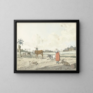 W Barthautz - Landschap met boerin en vee.webp