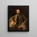 Portrait af kunstnerens far - Władysław Ciesielski — indrammet kunstværk på væggen