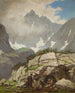 Refuge under klippe af reverend Stolarczyk i Tatras - Walery Eljasz-Radzikowski — visning af kunstværket
