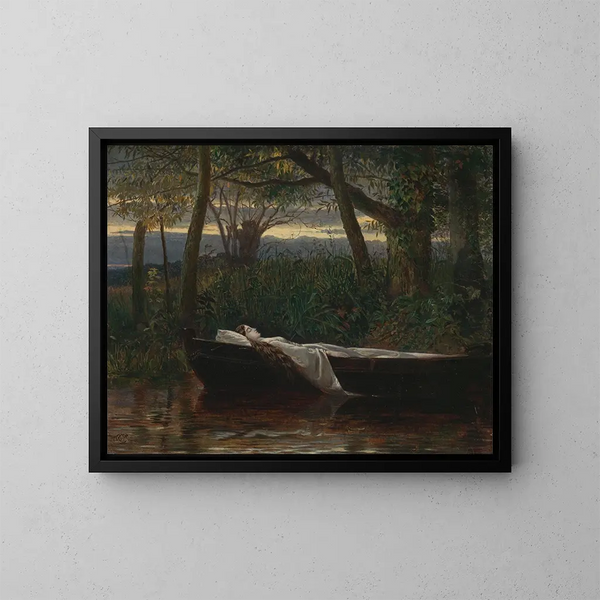 La Dame de Shalott - Walter Crane — indrammet kunstværk på væggen
