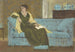 Kvinde sidder på en sofa - Walter Crane — visning af kunstværket
