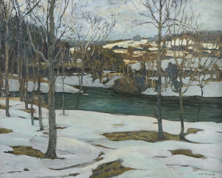 Rivière sous la neige - Walter Elmer Schofield | Maleri — visning af kunstværket