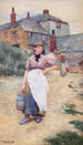 en ung pige fra en landsby i Cornwall - Walter Langley — visning af kunstværket