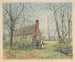David Burns' hytte og Washington-monumentet - Walter Paris — visning af kunstværket