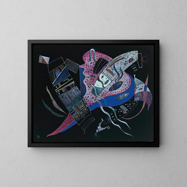 Koncentration - Wassily Kandinsky — indrammet kunstværk på væggen