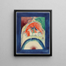 Koncept for forsiden af Le Cavalier Bleu-kalenderen - Wassily Kandinsky — indrammet kunstværk på væggen