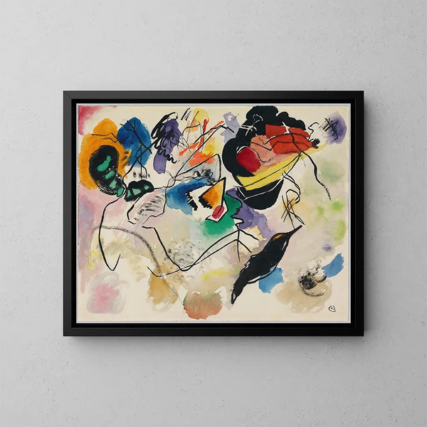 Esquisse for Composition VII - Wassily Kandinsky — indrammet kunstværk på væggen