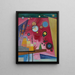 Rød intens - Wassily Kandinsky — indrammet kunstværk på væggen