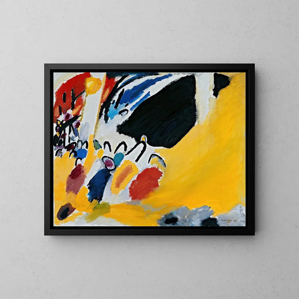 Impression III: koncert - Wassily Kandinsky — indrammet kunstværk på væggen