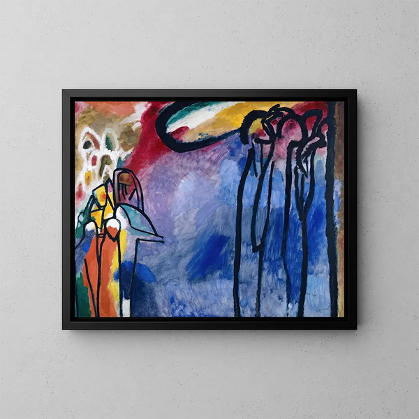 Improvisation 19 - Wassily Kandinsky — indrammet kunstværk på væggen