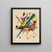 Petits mondes I - Wassily Kandinsky — indrammet kunstværk på væggen