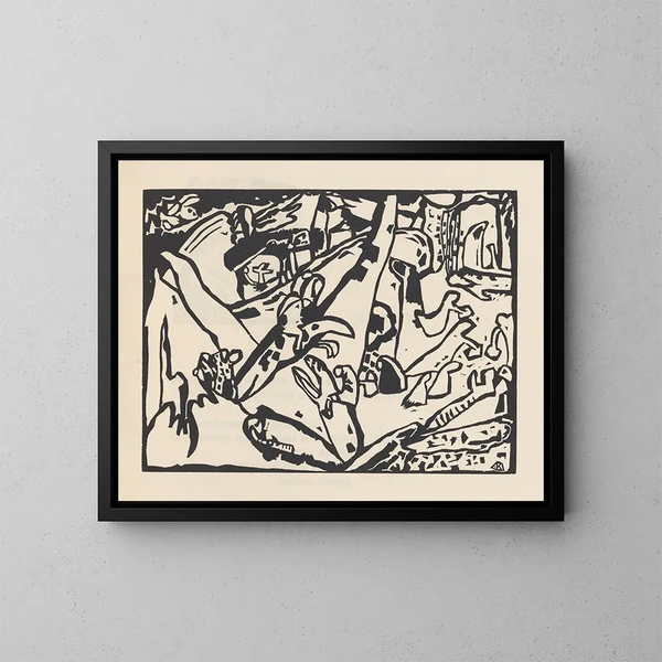 Klnge Pl24 - Wassily Kandinsky — indrammet kunstværk på væggen