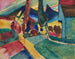 Landskabsmaleri med to popler - Wassily Kandinsky — visning af kunstværket