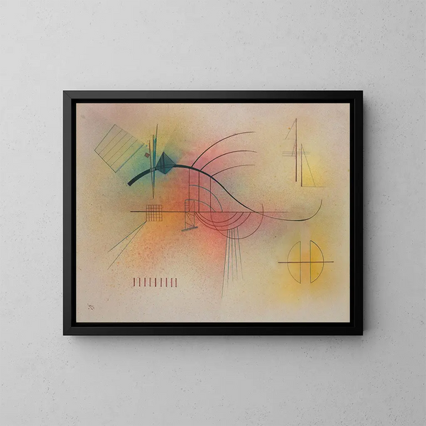 Linie Linie - Wassily Kandinsky — indrammet kunstværk på væggen
