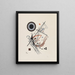 Lithographie blå - Wassily Kandinsky — indrammet kunstværk på væggen