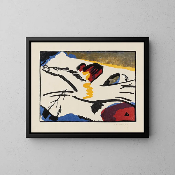Lyrisme - Wassily Kandinsky — indrammet kunstværk på væggen