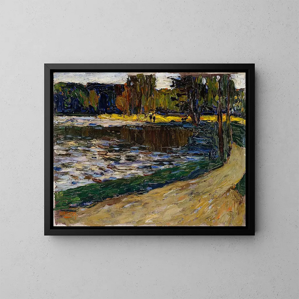 Have engelsk i München - Wassily Kandinsky — indrammet kunstværk på væggen