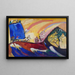 med trojka - Wassily Kandinsky — indrammet kunstværk på væggen
