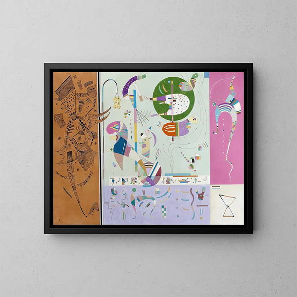 Forskellige fester - Wassily Kandinsky — indrammet kunstværk på væggen
