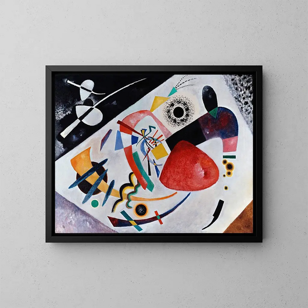 Tache rouge II - Wassily Kandinsky — indrammet kunstværk på væggen