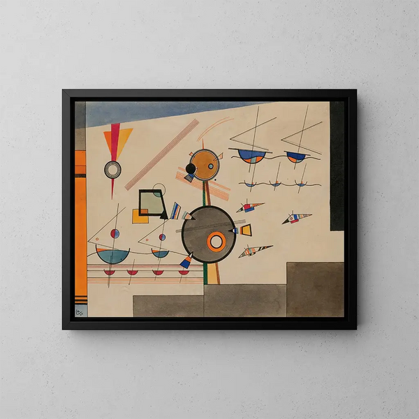 Flottement - Wassily Kandinsky — indrammet kunstværk på væggen