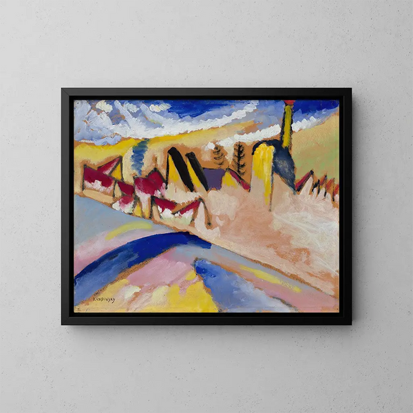 Studie for vinter nr. II - Wassily Kandinsky — indrammet kunstværk på væggen