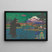 L'Ours - Wassily Kandinsky — indrammet kunstværk på væggen