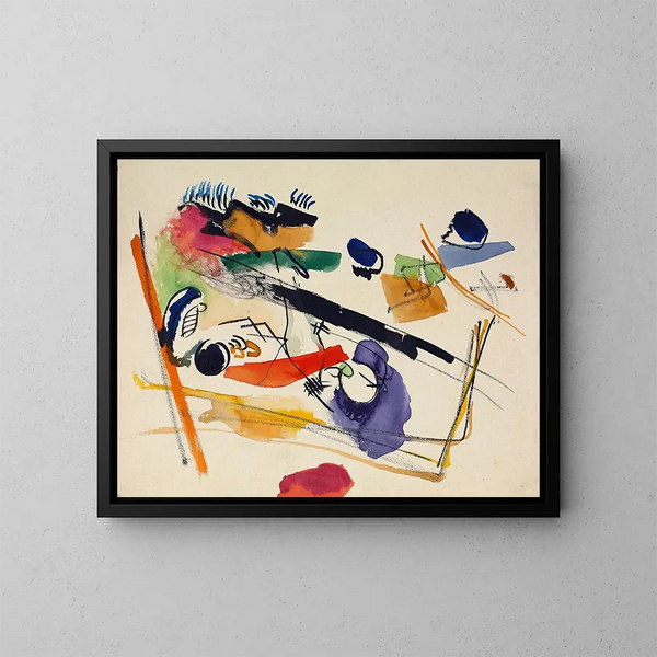 Uden titel maleri - Wassily Kandinsky — indrammet kunstværk på væggen