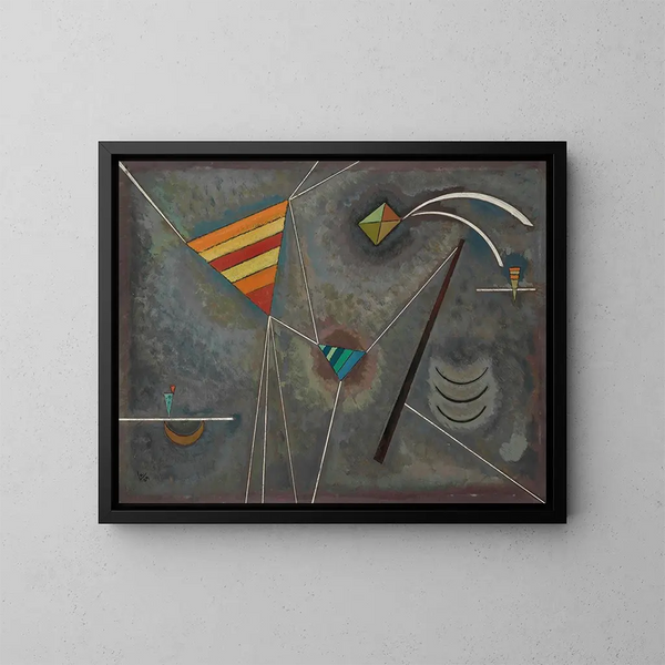 Reliure blanche - Wassily Kandinsky — indrammet kunstværk på væggen