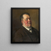 Portrait af en ejer fra Fribourg - Wilhelm Dürr — indrammet kunstværk på væggen