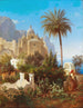 Capri Kirke fra San Stefano - Wilhelm Emil Robert Heck — visning af kunstværket