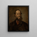 Portrait af den dyrekunstneriske maler Josef Wolf - Wilhelm Kümpel — indrammet kunstværk på væggen