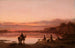 Landskabsmaleri ved solnedgang - Wilhelm Leopolski — visning af kunstværket