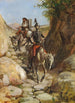 Don Quichotte og Sancho Panza vender tilbage fra de sorte bjerge - Wilhelm Marstrand — visning af kunstværket