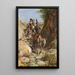 Don Quichotte og Sancho Panza vender tilbage fra de sorte bjerge - Wilhelm Marstrand — indrammet kunstværk på væggen