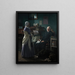 Dobbelthoved af købmand Christopher Friedenreich Hage 1759-1849 og hans hustru Arnette født Just 1778-1866 - Wilhelm Marstrand — indrammet kunstværk på væggen