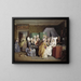 Scène de La chambre de l'accouchement de Ludwig Holberg - Wilhelm Marstrand — indrammet kunstværk på væggen