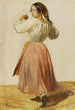 Studie af en italiensk danser - Wilhelm Marstrand — visning af kunstværket